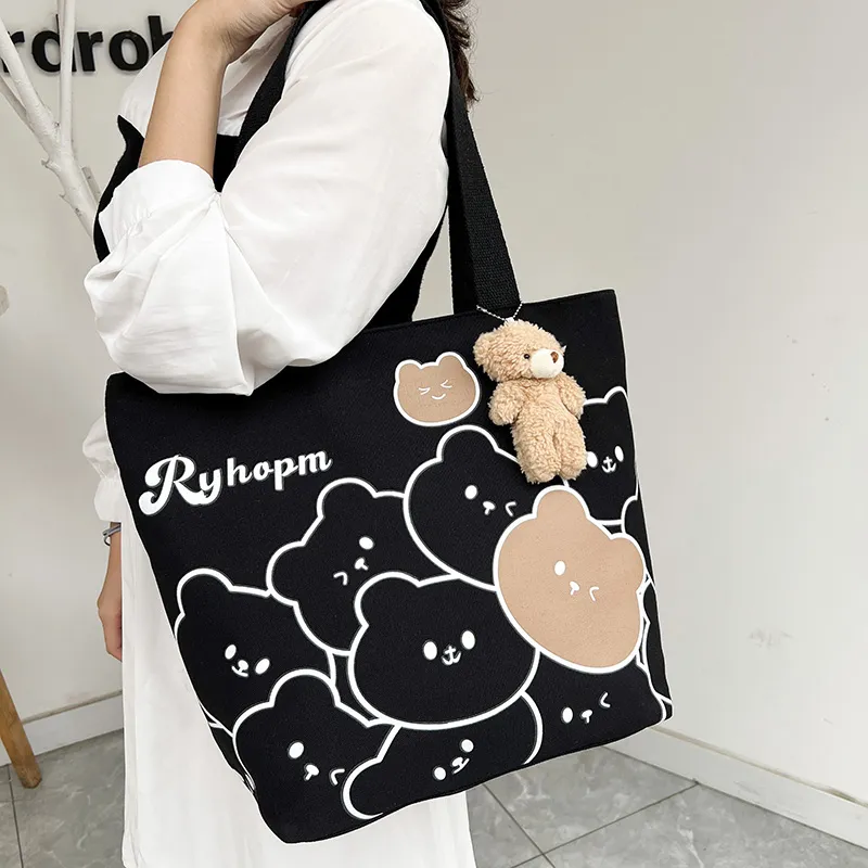 CORE BIRD Canvas Canvas Bag Tote Bag Shopping Bag Shoulder Bag Women's Multicolor-20