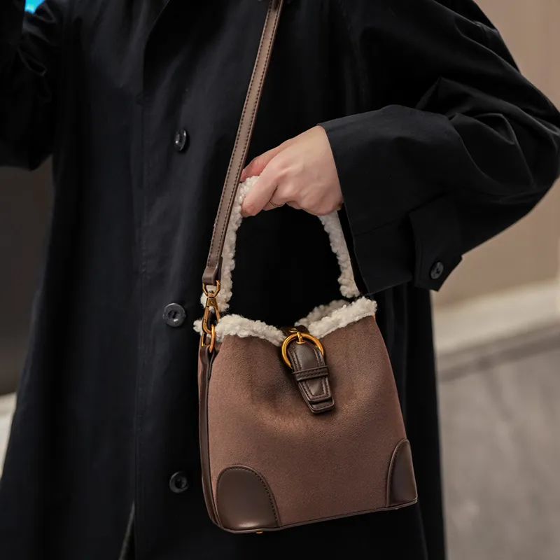 CORE BIRD PU One Shoulder Handbags Regular Women's Brown/Coffee/Black-7