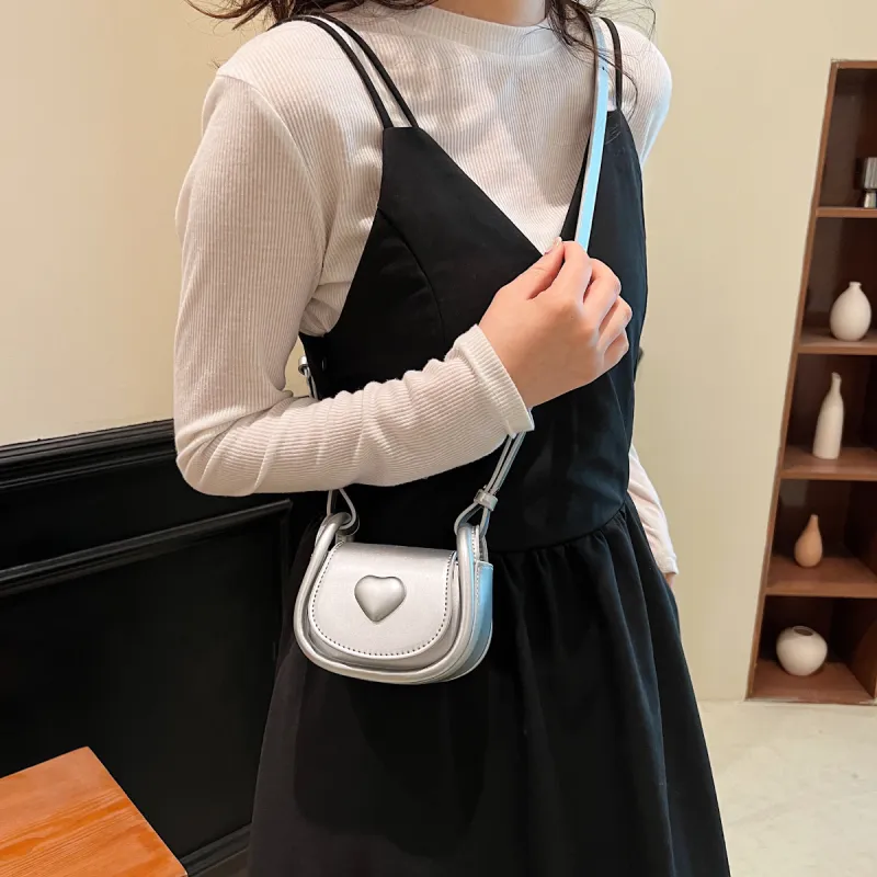 CORE BIRD PU Crossbody Bag, Shoulder Bag Mini Women's White/Silver/Pink/Green-9