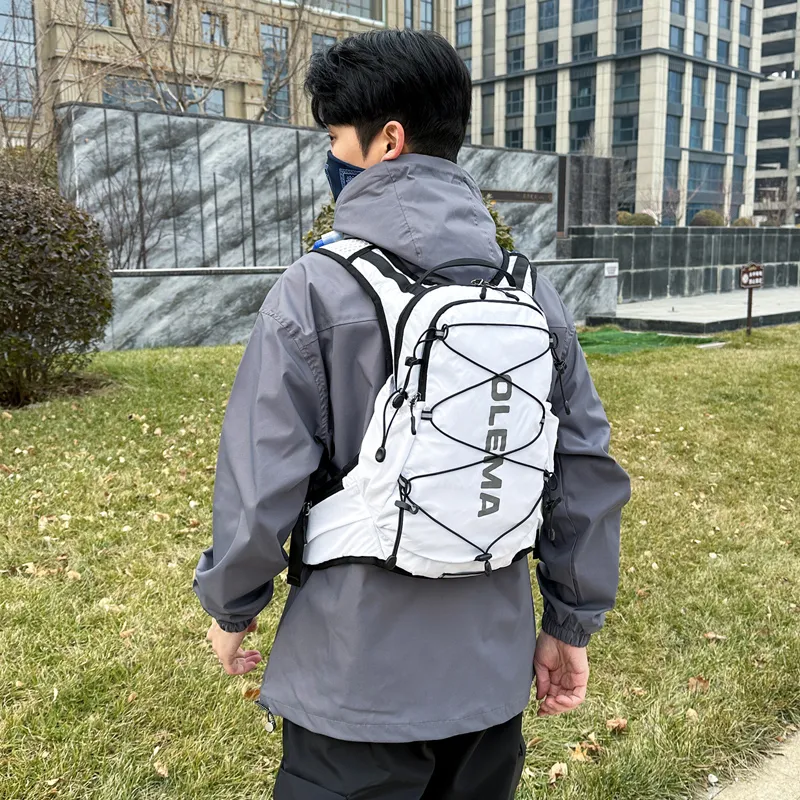 CORE BIRD Polyester Backpack Unisex White/Black-1
