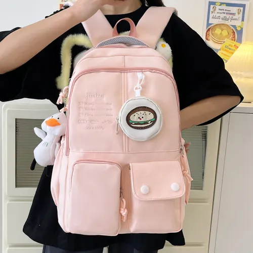 CORE BIRD Nylon Backpack Women's Pink/Blue/Purple/Brown/Black