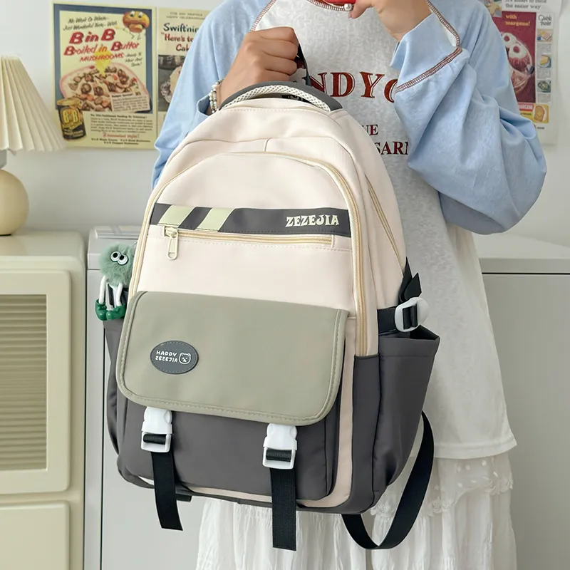 CORE BIRD Nylon Backpack Regular Women's Pink/Blue/Brown/Gray-21