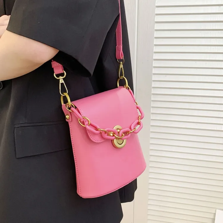 CORE BIRD PU Crossbody Bag Women's White/Black/Light Brown/Pink-19
