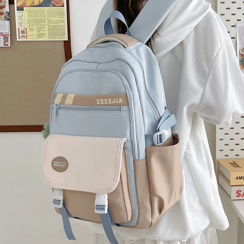 CORE BIRD Nylon Backpack Regular Women's Pink/Blue/Brown/Gray-12
