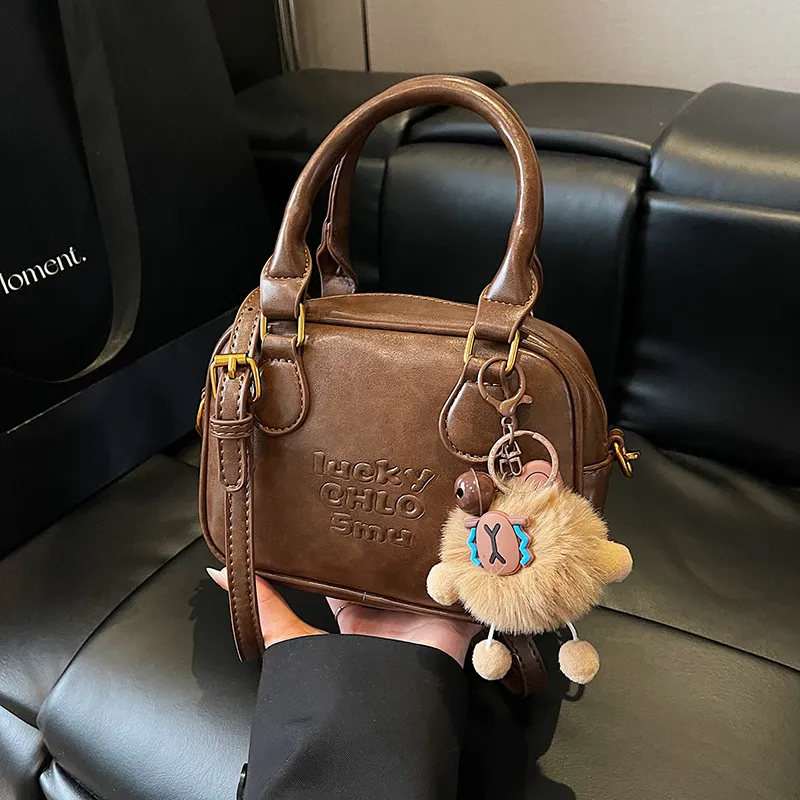 CORE BIRD PU Shoulder Bag Crossbody Bag Handbag Regular Women's Brown/Coffee/Black-1