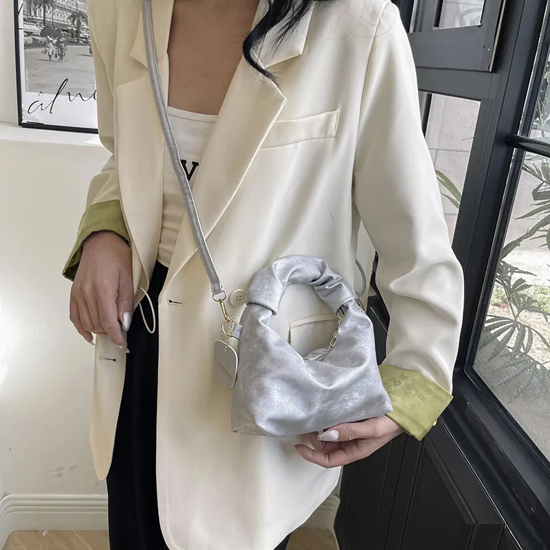 CORE BIRD PU One Shoulder Handbags Women's Pink/White/Silver/Black-8