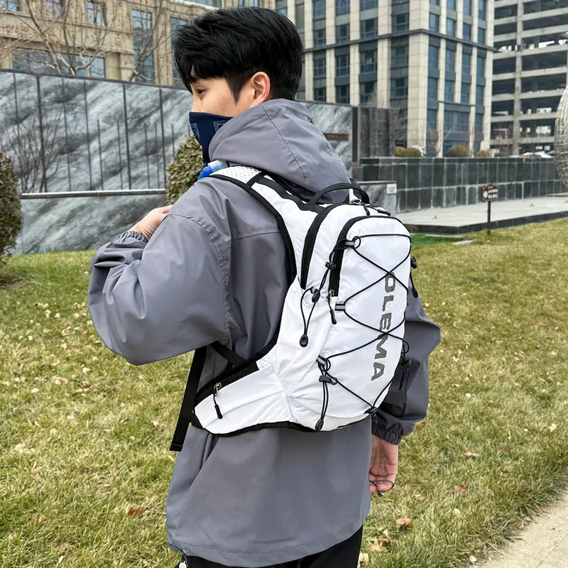 CORE BIRD Polyester Backpack Unisex White/Black-3