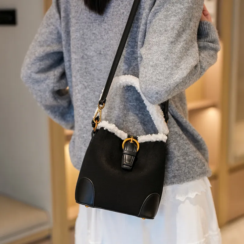 CORE BIRD PU One Shoulder Handbags Regular Women's Brown/Coffee/Black-10