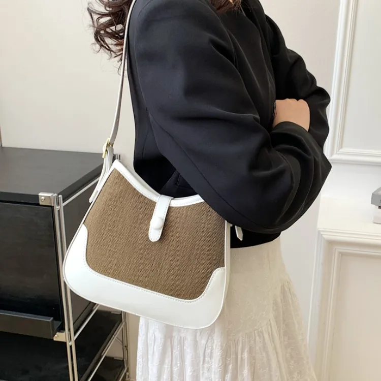 CORE BIRD PU Shoulder Bag Crossbody Bag Shoulder Bag Regular Women's White/Black/Light Brown/Brown-22