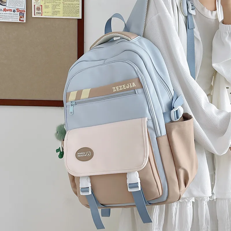 CORE BIRD Nylon Backpack Regular Women's Pink/Blue/Brown/Gray-11