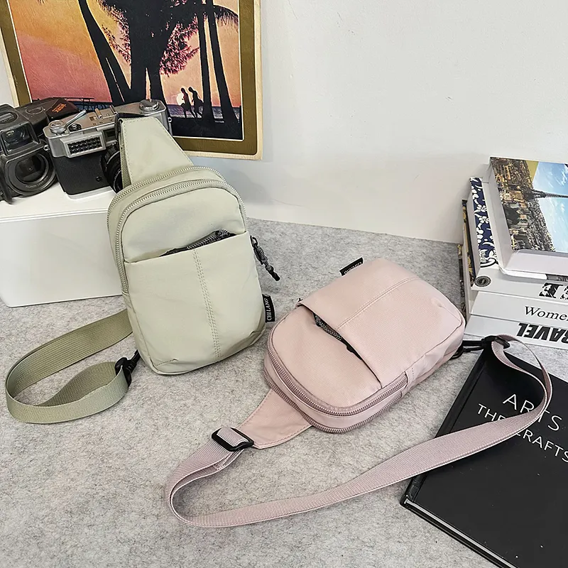 CORE BIRD Nylon Sling Bag Regular Unisex Black/Gray/Khaki/Purple/Light Purple/Green-3