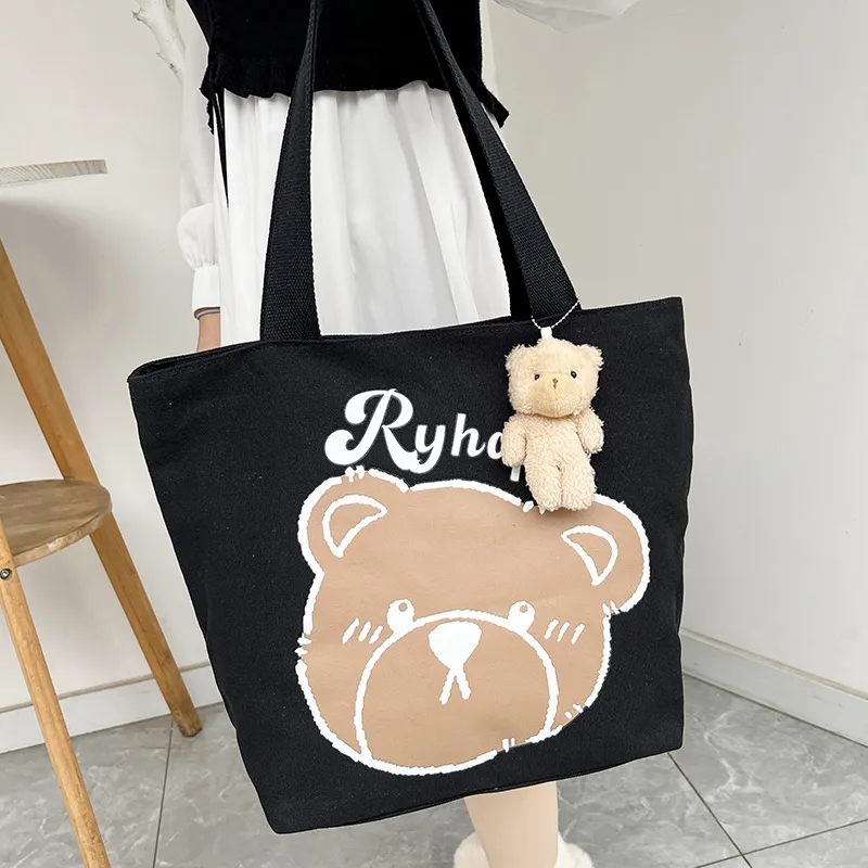 CORE BIRD Canvas Canvas Bag Tote Bag Shopping Bag Shoulder Bag Women's Multicolor-10