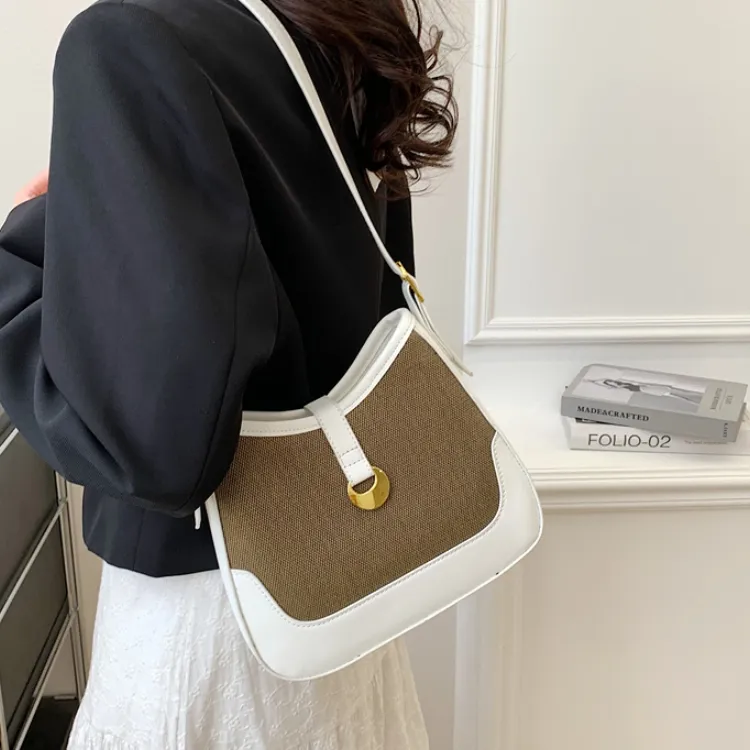 CORE BIRD PU Shoulder Bag Crossbody Bag Shoulder Bag Regular Women's White/Black/Light Brown/Brown-21
