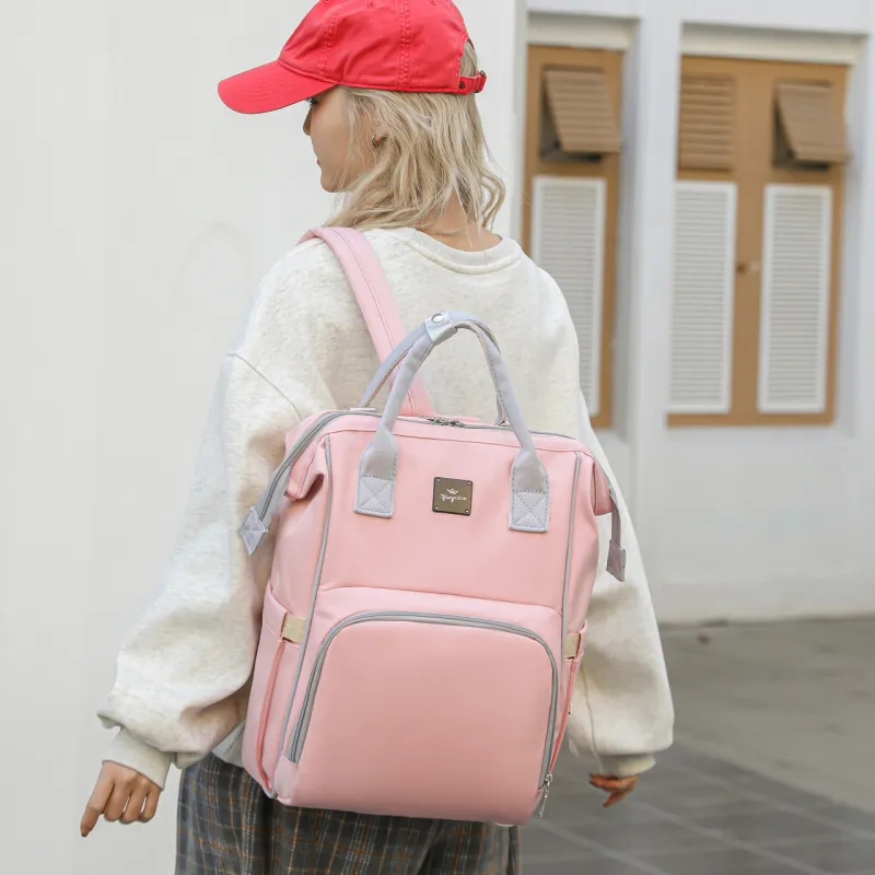 CORE BIRD Nylon Fabric Backpack Women's Multicolor-5