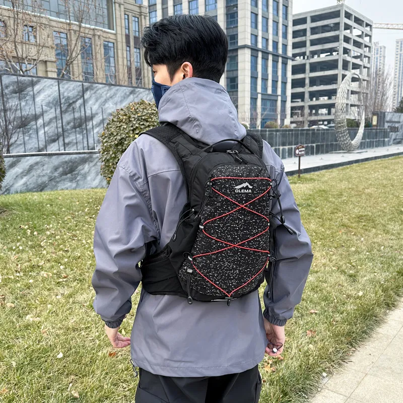 CORE BIRD Polyester Backpack Unisex White/Black-6