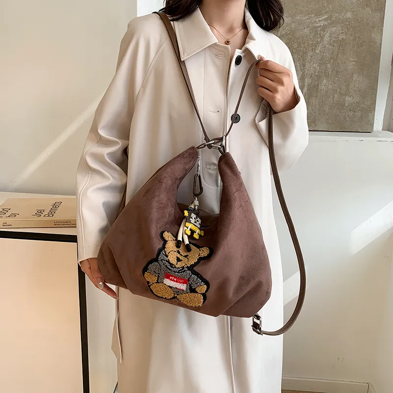 CORE BIRD PU Double Shoulder Crossbody Bag, Shoulder Bag Regular Women's Brown/Red/Coffee/Black-17
