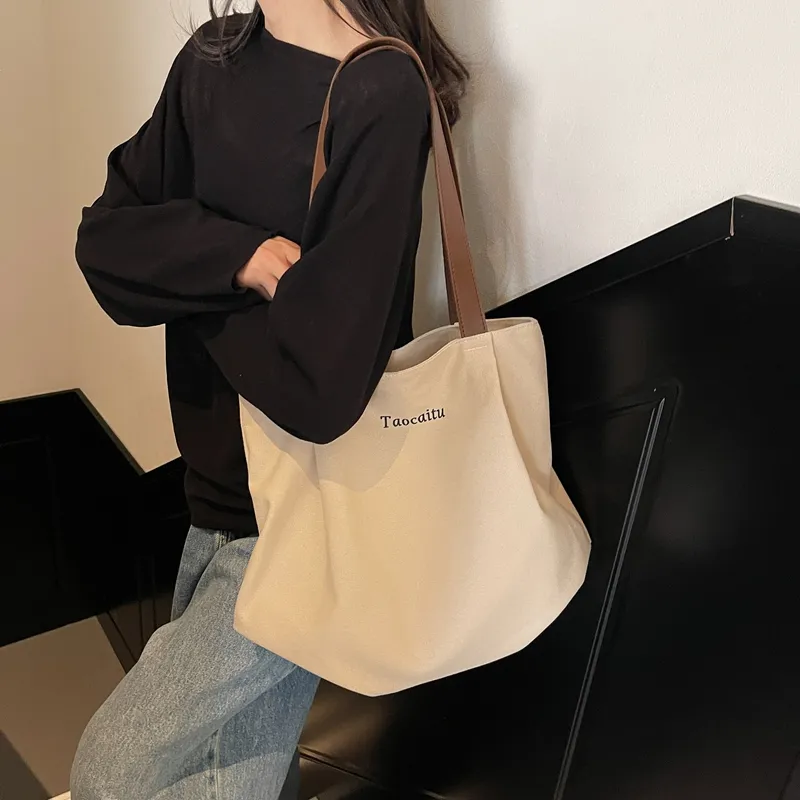 CORE BIRD Canvas Bag, Shoulder Bag Regular Women's Multicolor-2