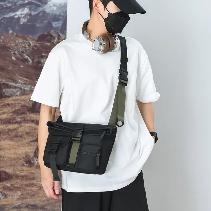 CORE BIRD Oxford Crossbody Bag, Shoulder Bag Regular Men's Black-1