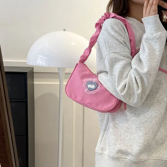 CORE BIRD Canvas Bag Shoulder Bags Women's Black/White/Green/Fuchsia/Orange-5