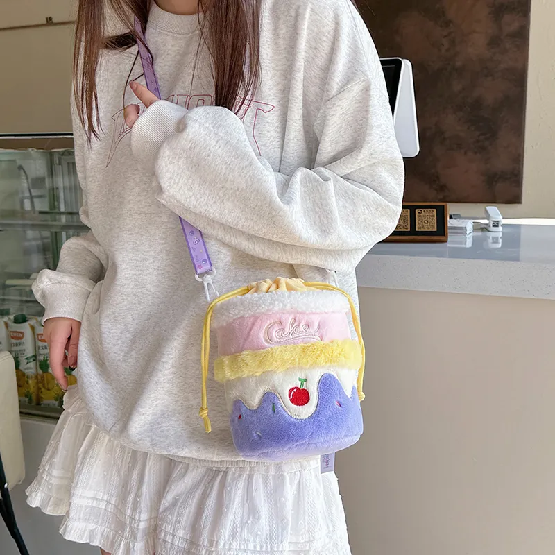 CORE BIRD Fuzzy Fabric Shoulder Bag Crossbody Bag Regular Kids' Multicolor-3