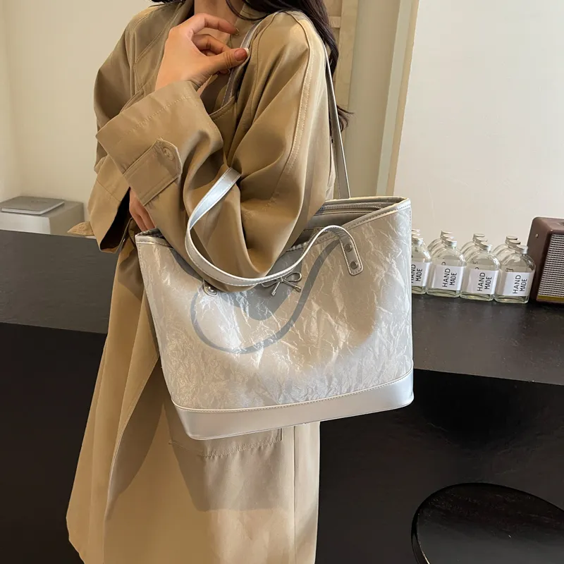 CORE BIRD PU Tote Bag Shopping Bag Shoulder Bags Regular Women's Multicolor-7