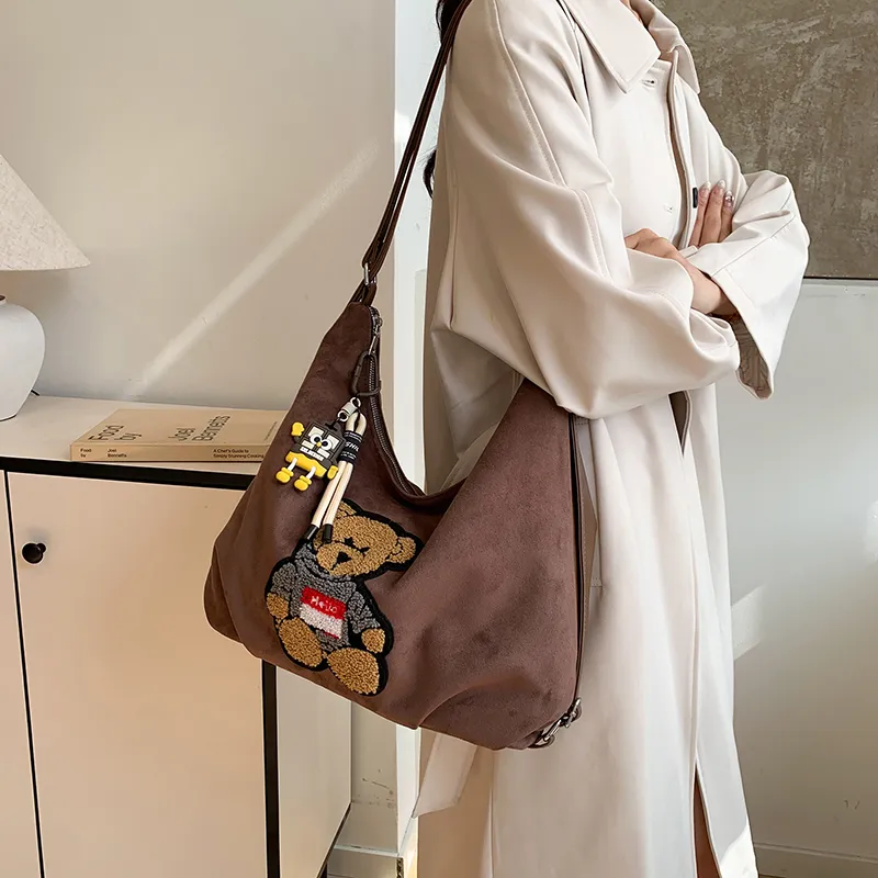 CORE BIRD PU Double Shoulder Crossbody Bag, Shoulder Bag Regular Women's Brown/Red/Coffee/Black-15