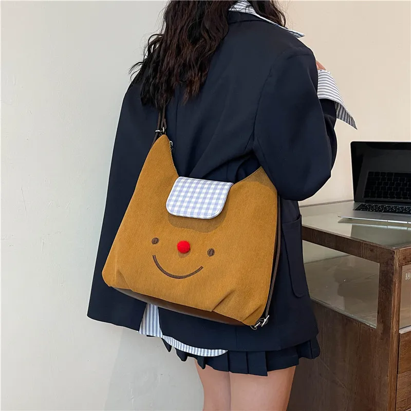 CORE BIRD Strips Shoulder Bag Regular Women's Brown-6