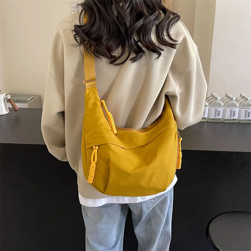 CORE BIRD Canvas Crossbody Bag Shoulder Bag Women's Black/Ecru-23