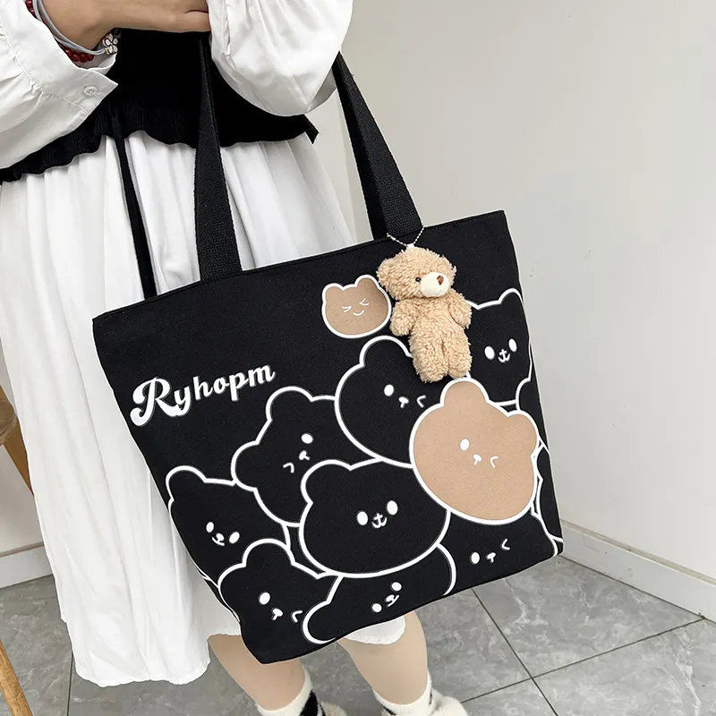 CORE BIRD Canvas Canvas Bag Tote Bag Shopping Bag Shoulder Bag Women's Multicolor-22