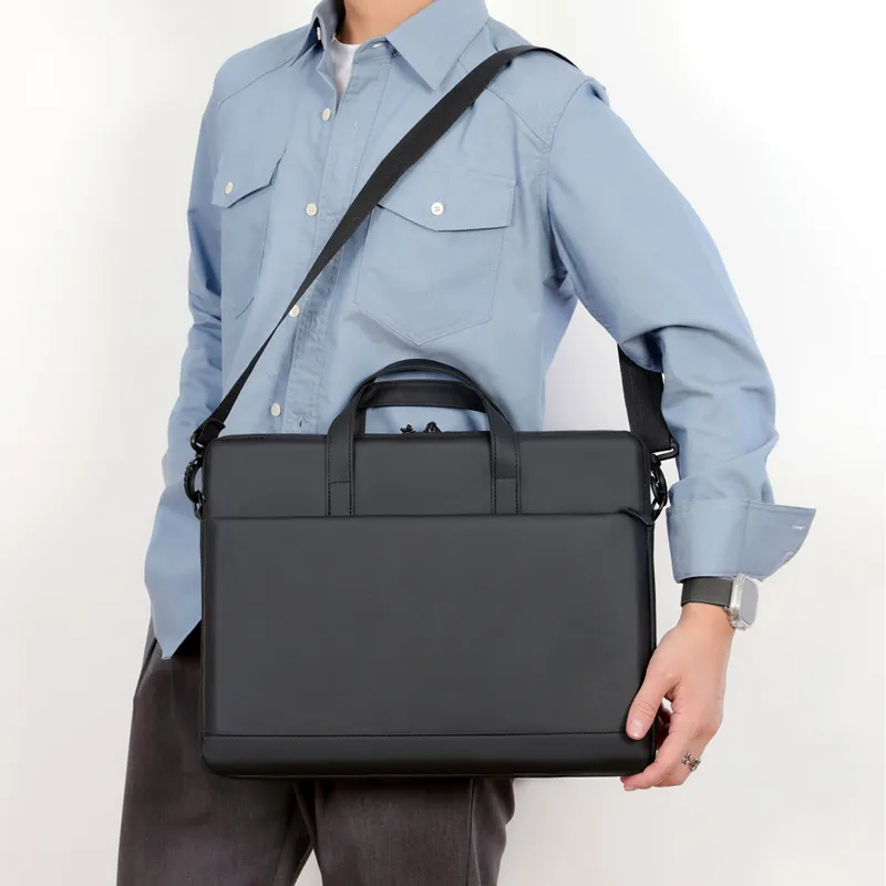CORE BIRD Membrana Dermalis Handbag Laptop Bag Regular Men's Gray/Black/Blue-6