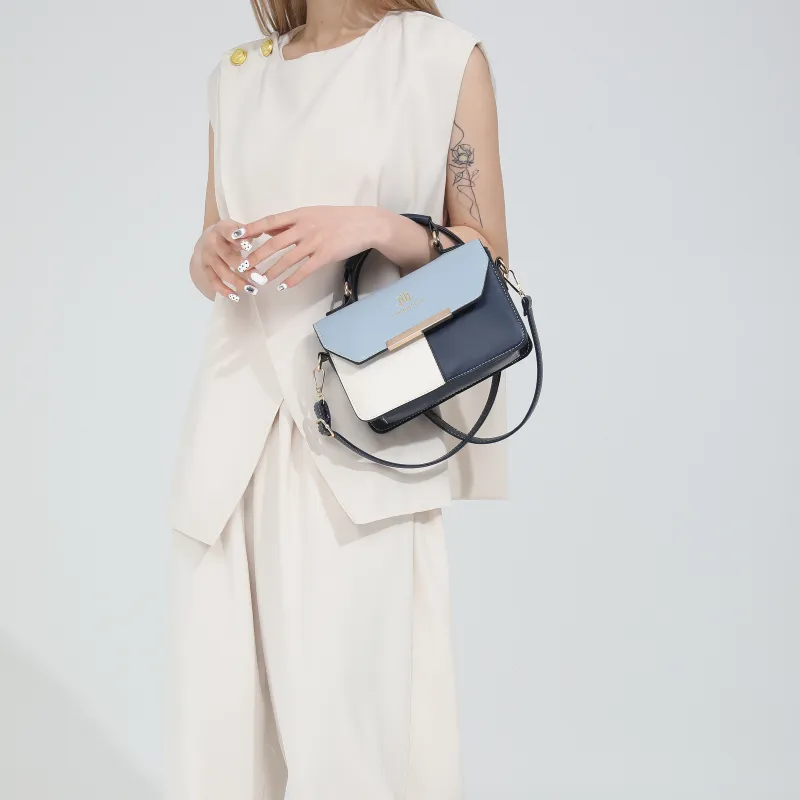 CORE BIRD PU Shoulder Bag Women's Black/Khaki/Light Blue/Dark Blue-16