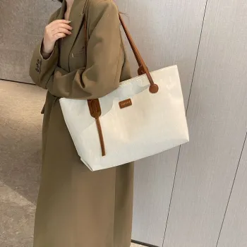 CORE BIRD PU Shoulder Bag Women's Black/White & Brown/White/Brown
