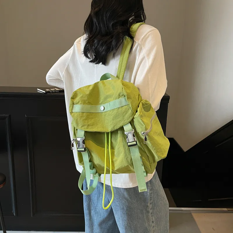 CORE BIRD Nylon Fabric Backpack Unisex Multicolor-19