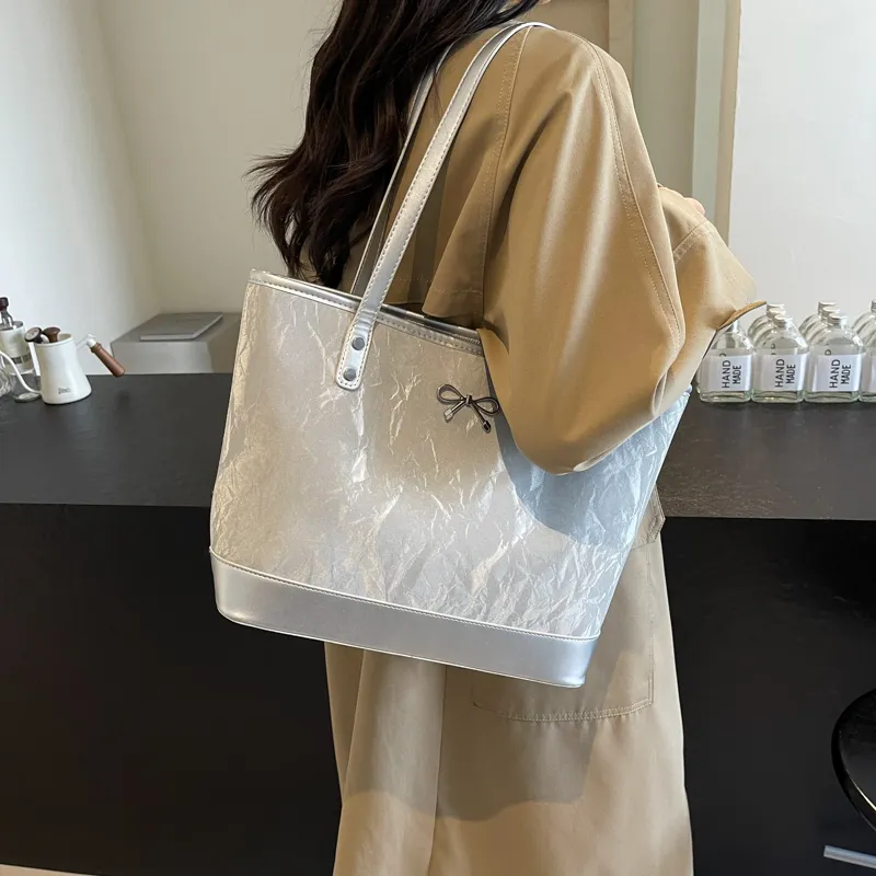 CORE BIRD PU Tote Bag Shopping Bag Shoulder Bags Regular Women's Multicolor-5