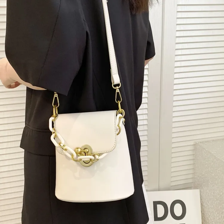 CORE BIRD PU Crossbody Bag Women's White/Black/Light Brown/Pink-13