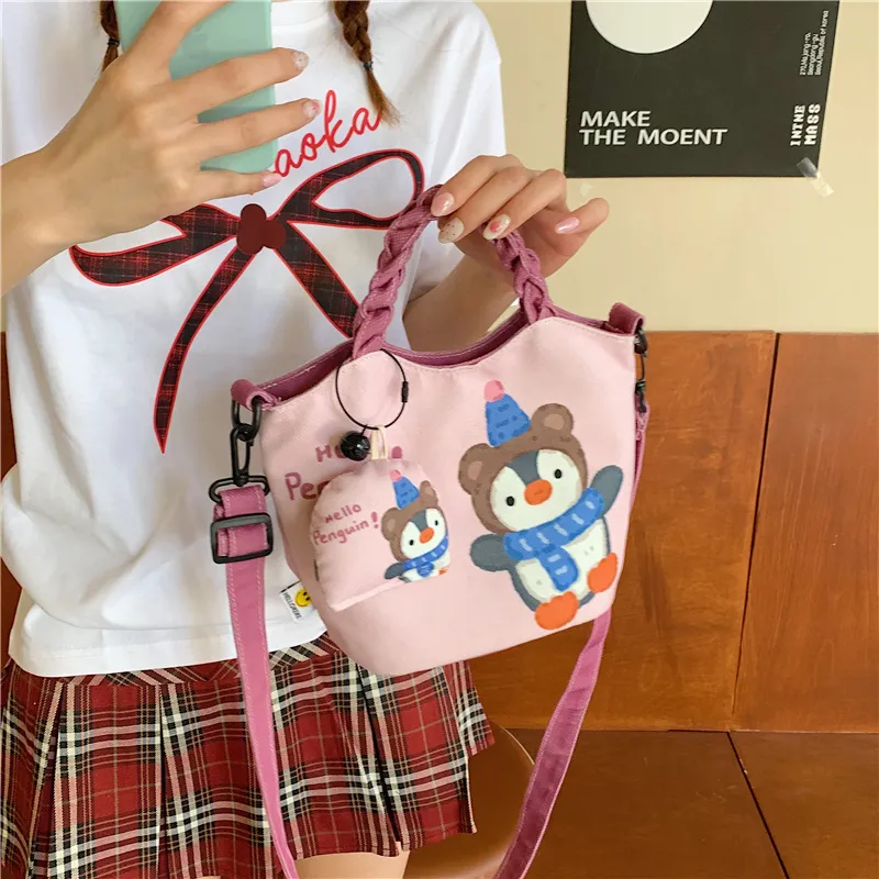 CORE BIRD Canvas One Shoulder Handbag Women's Multicolor-7
