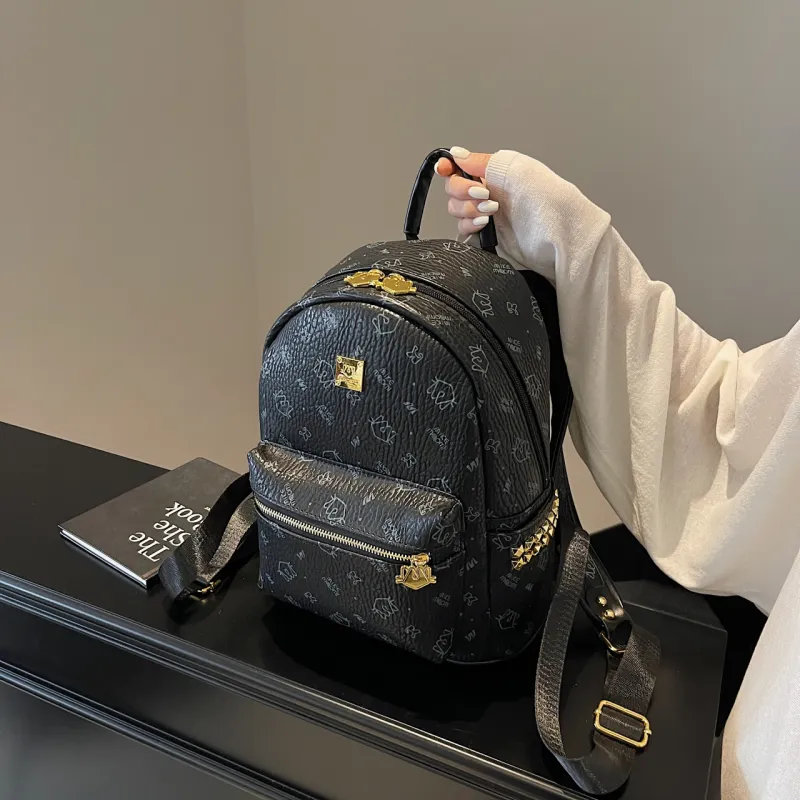 CORE BIRD PU Backpack Large Size Women's Multicolor-9