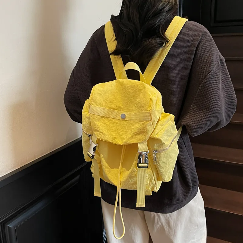 CORE BIRD Nylon Fabric Backpack Unisex Multicolor-6