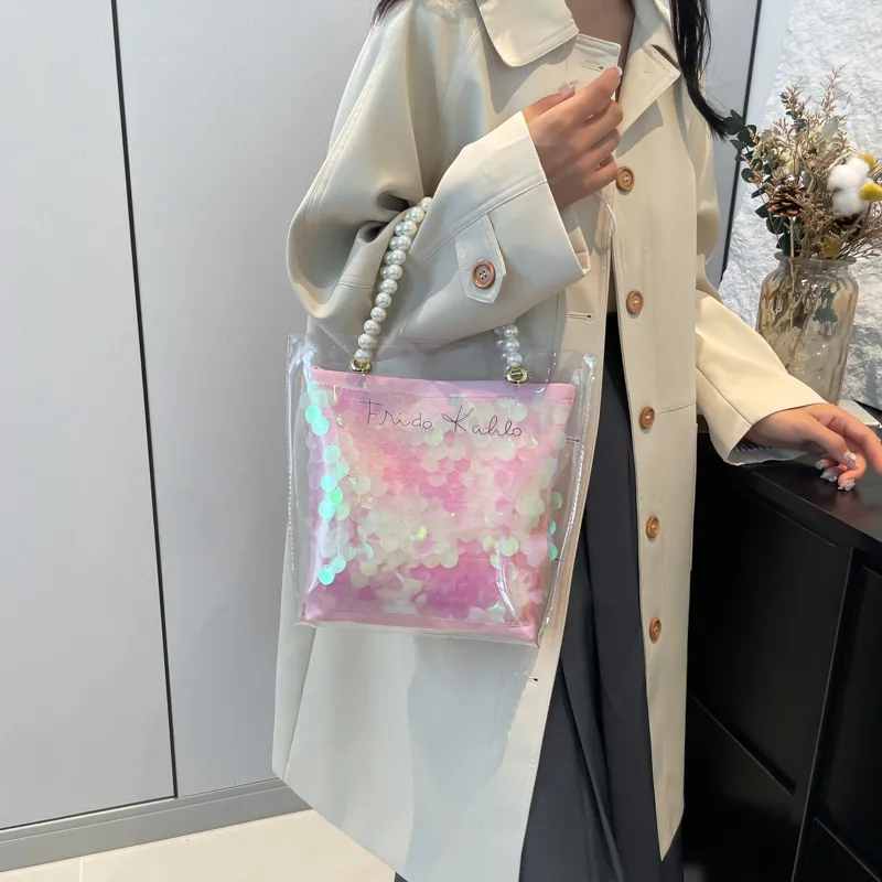 CORE BIRD PVC & PU Handbag Regular Women's Pink-9