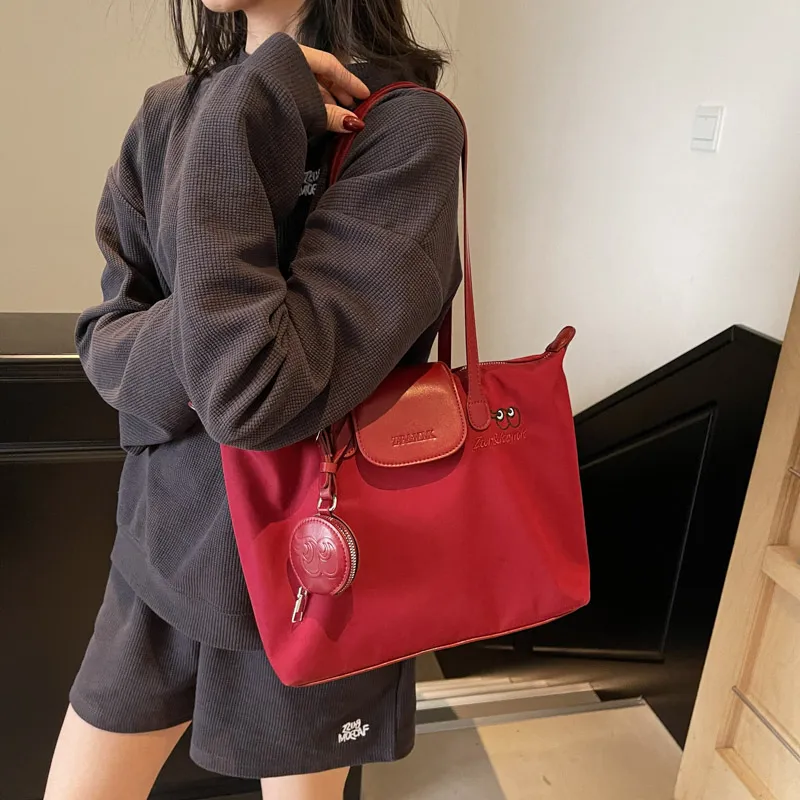 CORE BIRD Nylon Fabric Tote Bag, Shoulder Bag Women's Multicolor-14