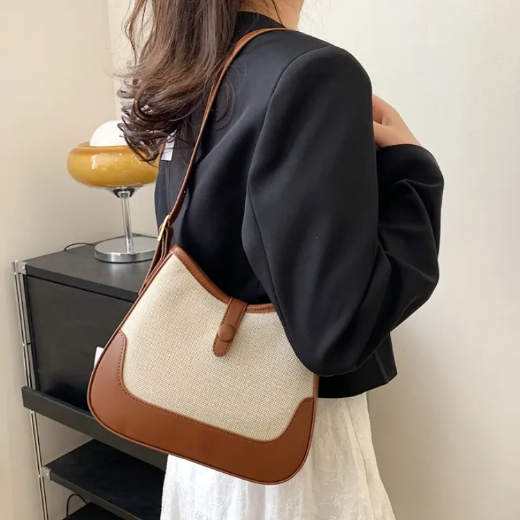 CORE BIRD PU Shoulder Bag Crossbody Bag Shoulder Bag Regular Women's White/Black/Light Brown/Brown-4