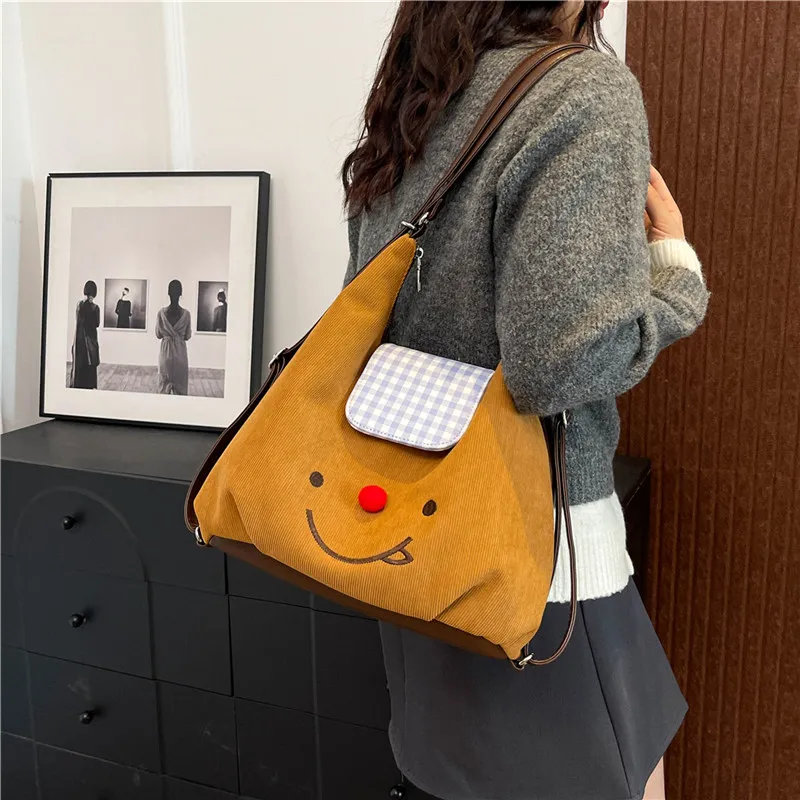 CORE BIRD Strips Shoulder Bag Regular Women's Brown-2