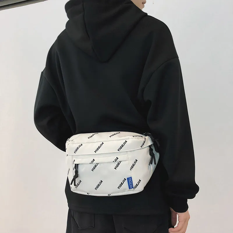 CORE BIRD Nylon Sling Bag Regular Unisex Black/White-2