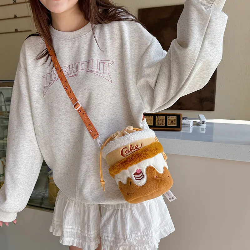CORE BIRD Fuzzy Fabric Shoulder Bag Crossbody Bag Regular Kids' Multicolor-19