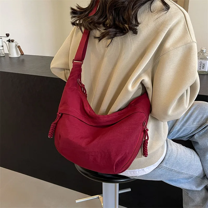 CORE BIRD Canvas Crossbody Bag Shoulder Bag Women's Black/Ecru-18