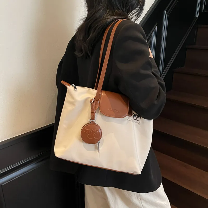 CORE BIRD Nylon Fabric Tote Bag, Shoulder Bag Women's Multicolor-7