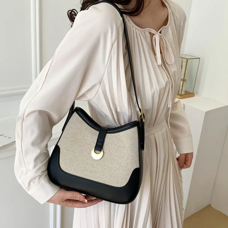 CORE BIRD PU Shoulder Bag Crossbody Bag Shoulder Bag Regular Women's White/Black/Light Brown/Brown-7