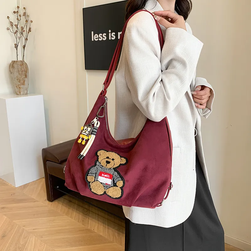 CORE BIRD PU Double Shoulder Crossbody Bag, Shoulder Bag Regular Women's Brown/Red/Coffee/Black-7