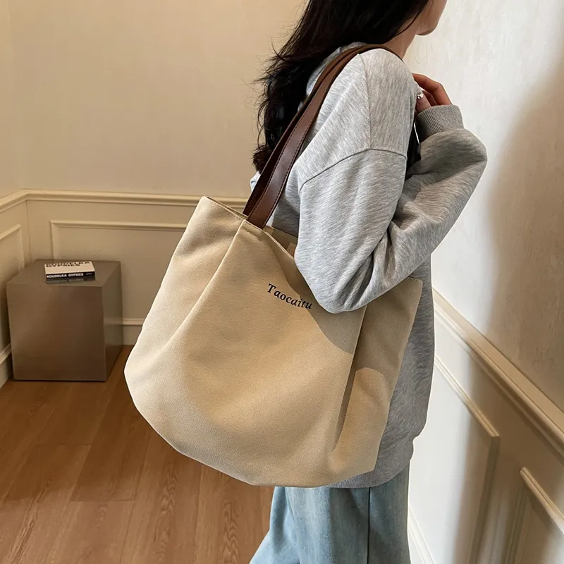 CORE BIRD Canvas Bag, Shoulder Bag Regular Women's Multicolor-8