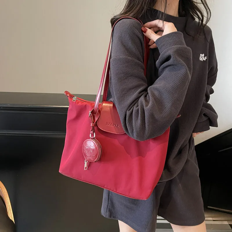CORE BIRD Nylon Fabric Tote Bag, Shoulder Bag Women's Multicolor-11